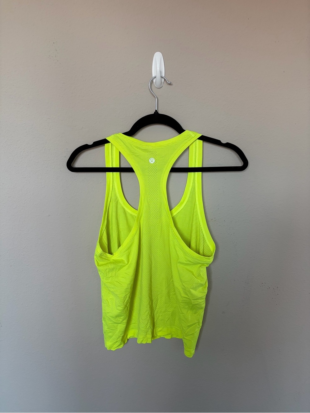 Neon Yellow Lululemon Racerback Tank Top - Picture 3 of 4
